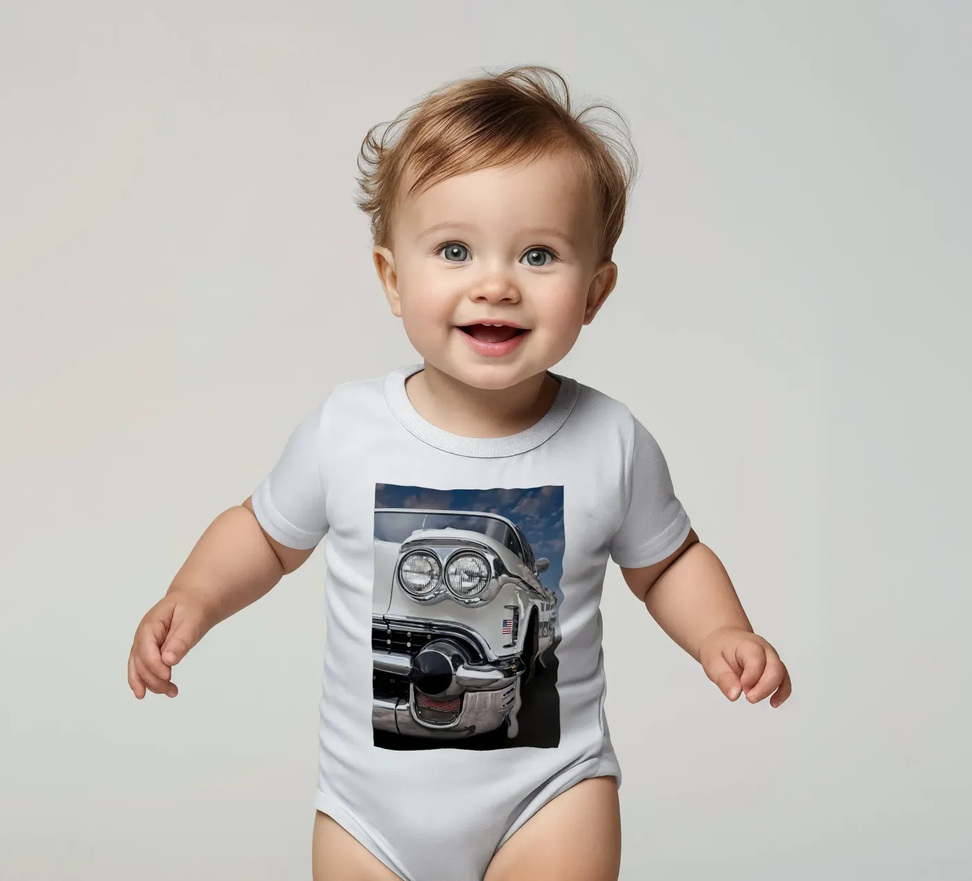 Vintage Classic Car Kurzarm Babybody von Delaplane