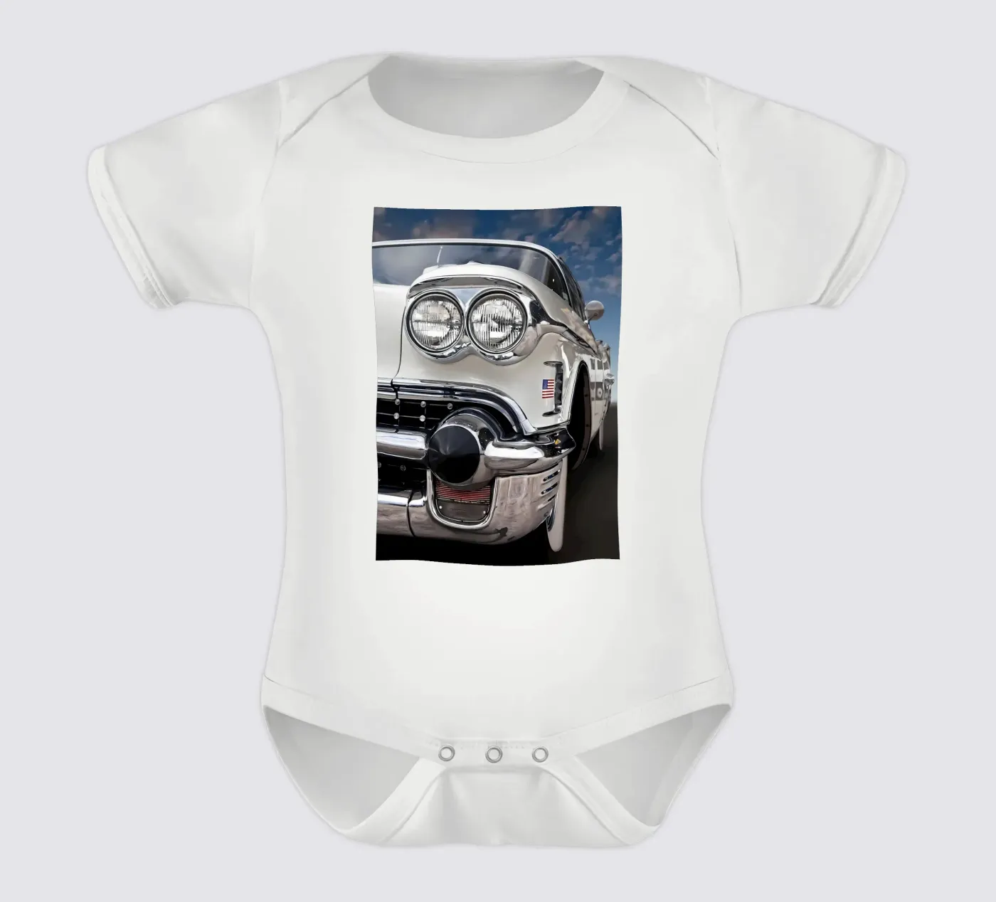 Vintage Classic Car Kurzarm Babybody von Delaplane