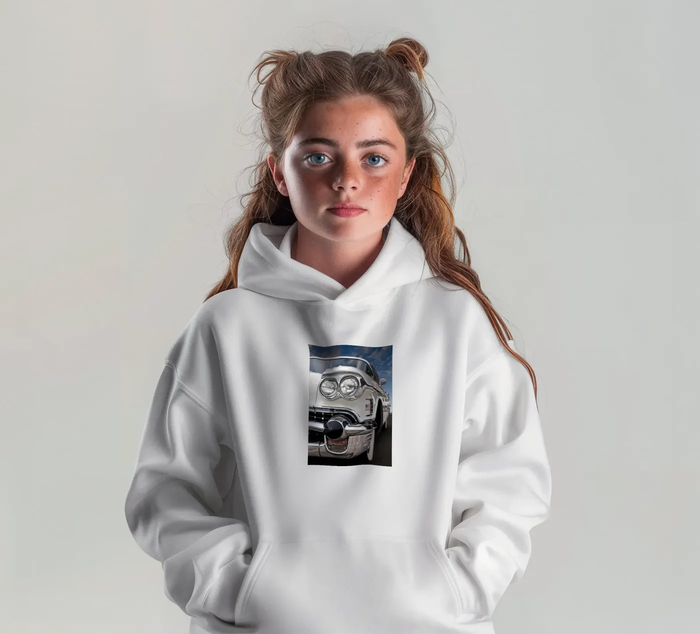 Vintage Classic Car Kinder Hoodie von Delaplane