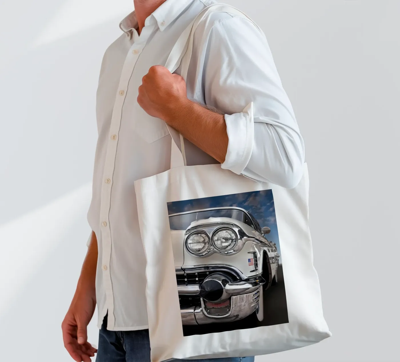 Vintage Classic Car Jutebeutel von Delaplane