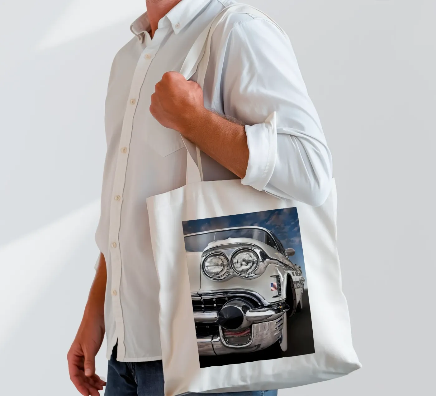 Vintage Classic Car Jutebeutel von Delaplane