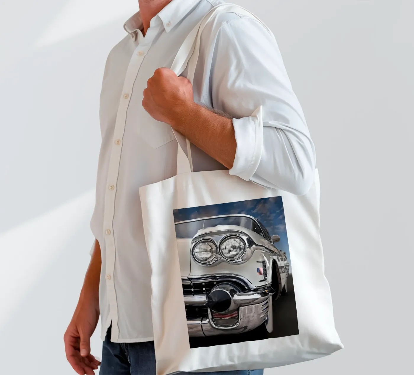 Vintage Classic Car Jutebeutel von Delaplane