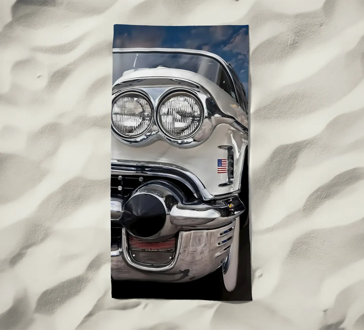 Vintage Classic Car Strandtuch von Delaplane