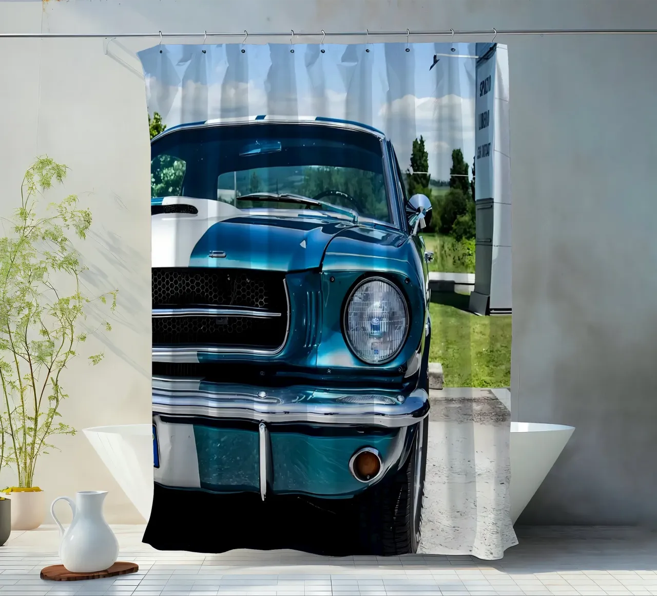 Oldtimer Oldtimer Duschvorhang von Delaplane