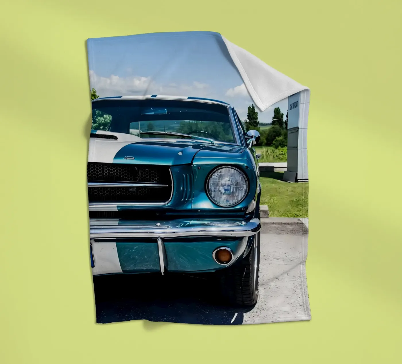 Vintage Classic Car Fleecedecke von Delaplane