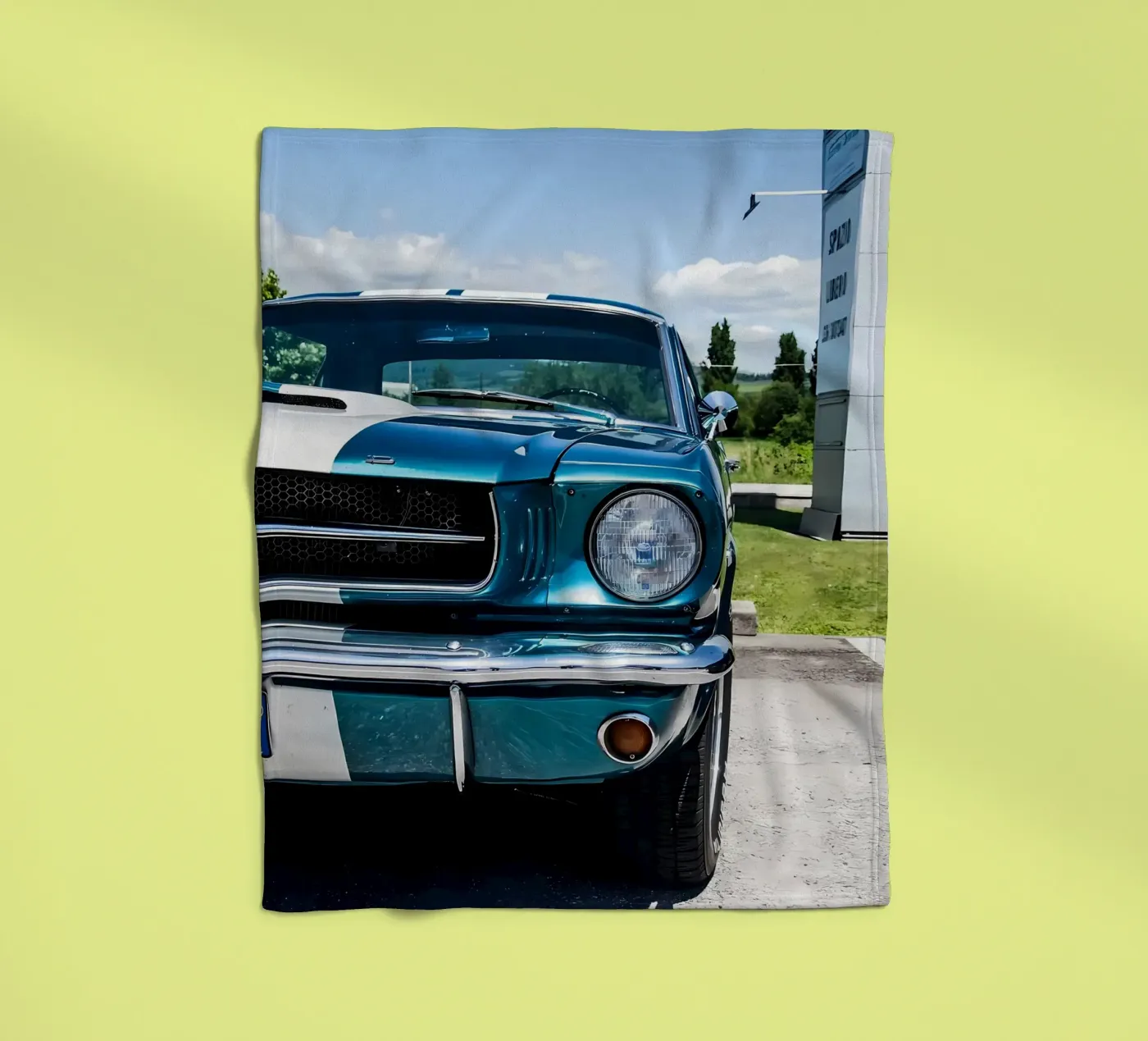 Vintage Classic Car Fleecedecke von Delaplane