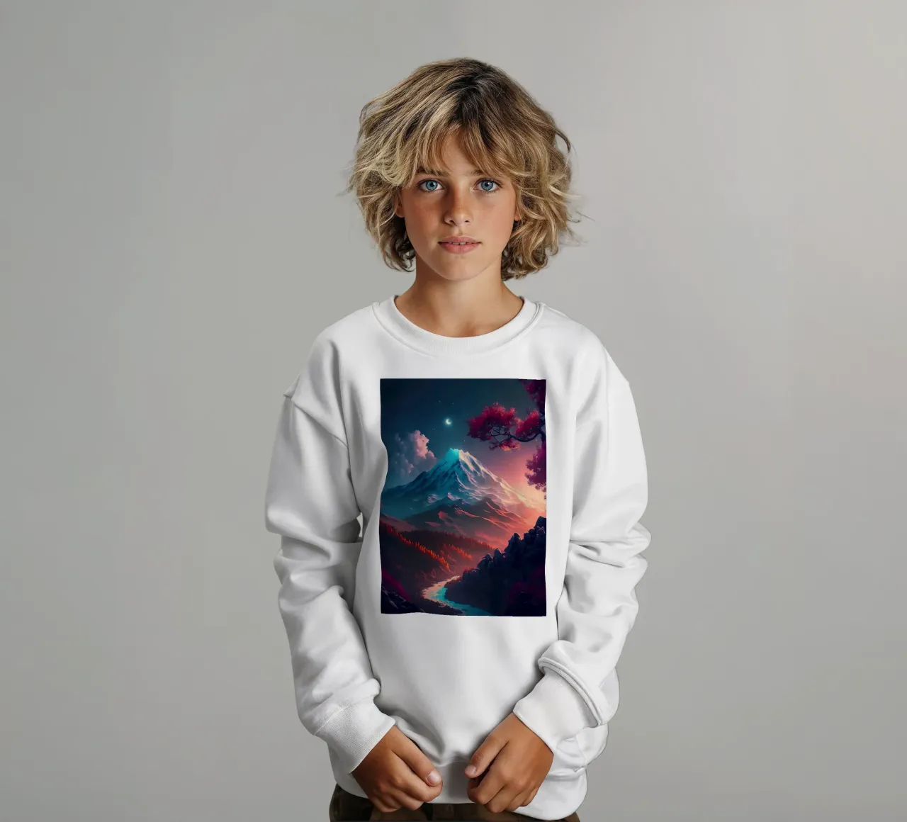 Paesaggio fantasy felpa bambino da Mikesell
