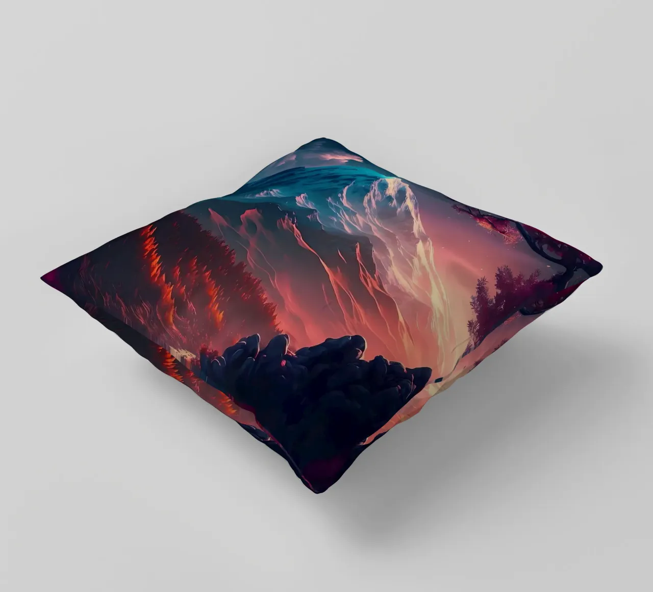 Paesaggio fantasy cuscino da Mikesell