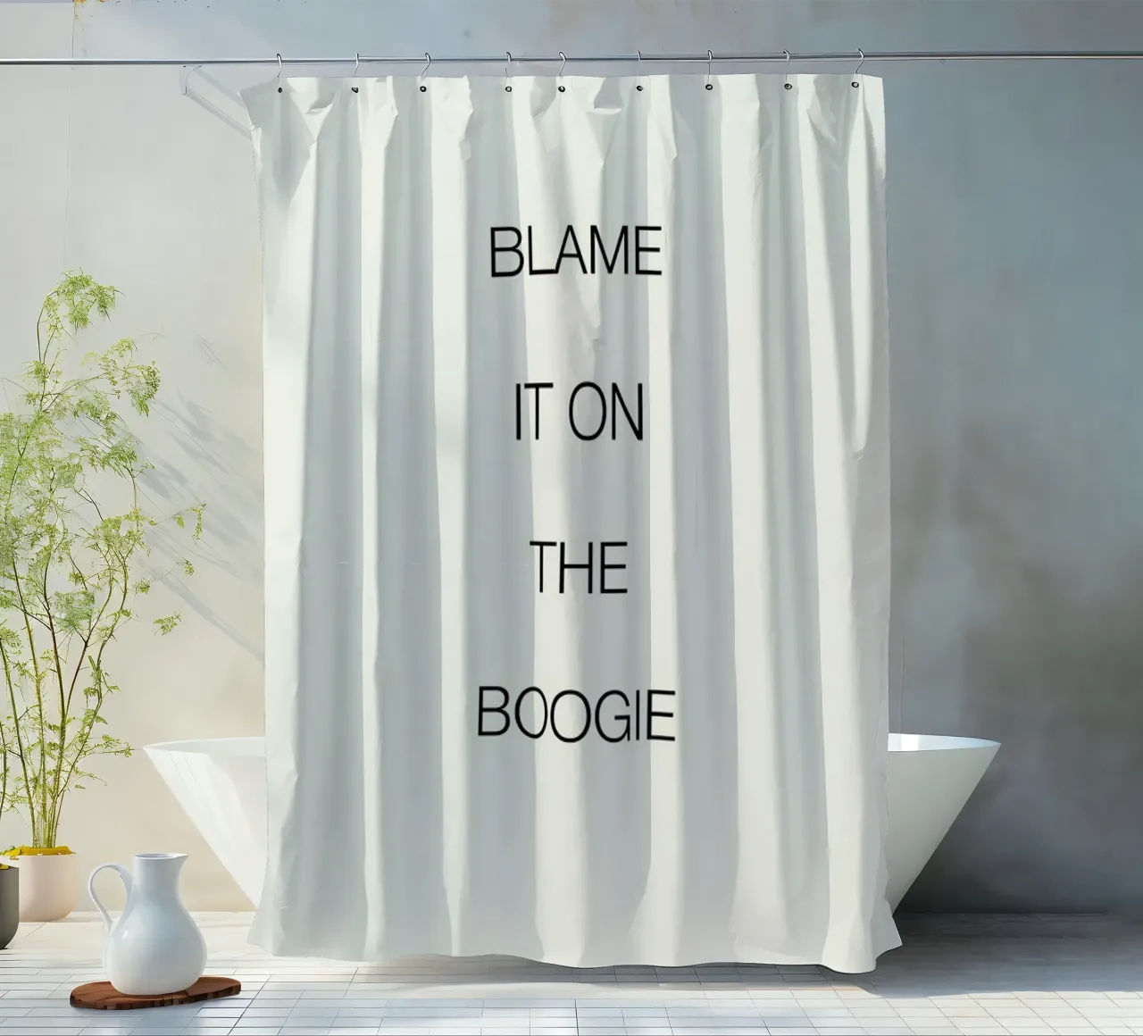 Blame It on the Boogie Duschvorhang von Studio One