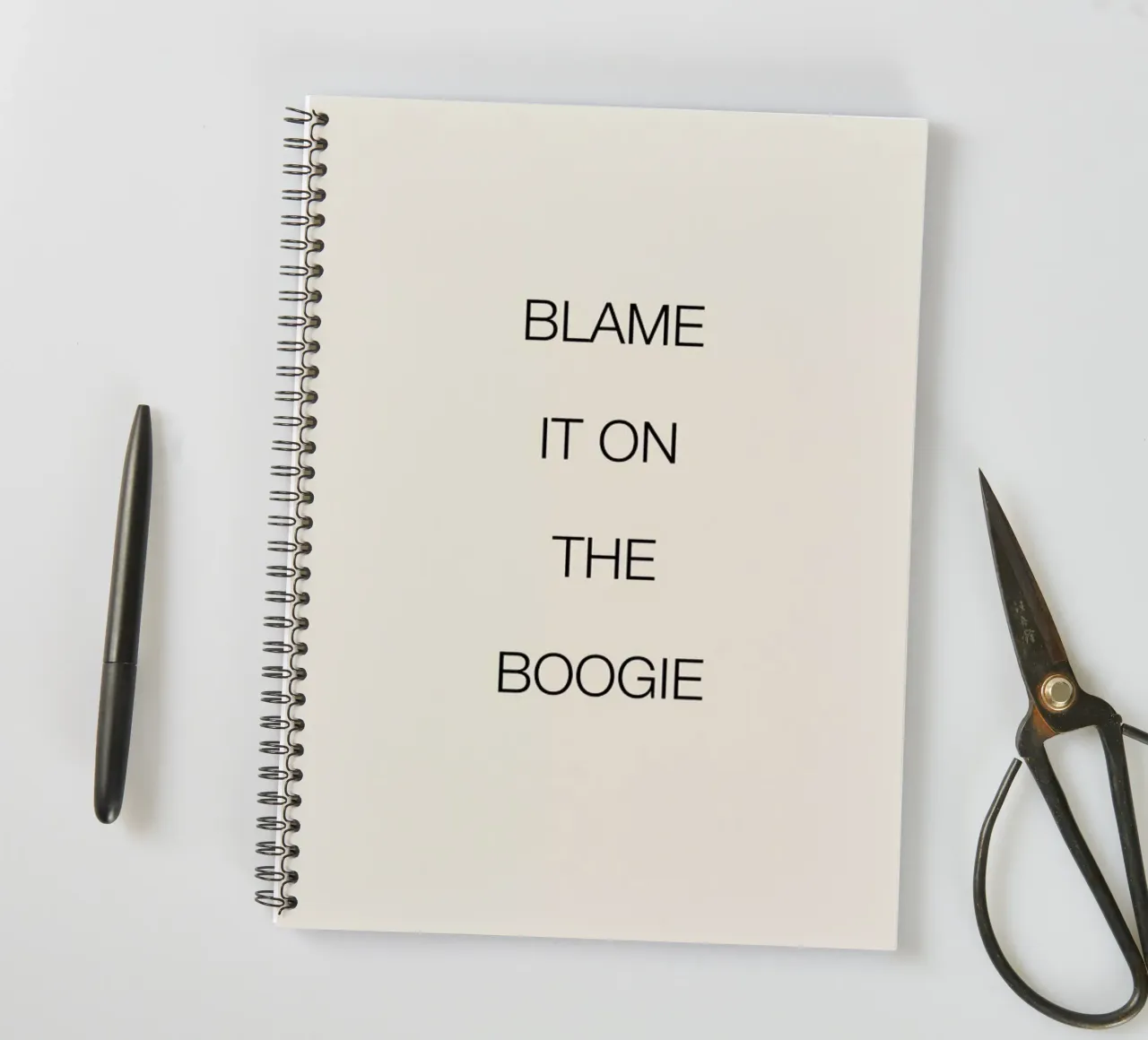 Blame It on the Boogie spiral notebook by Studio One