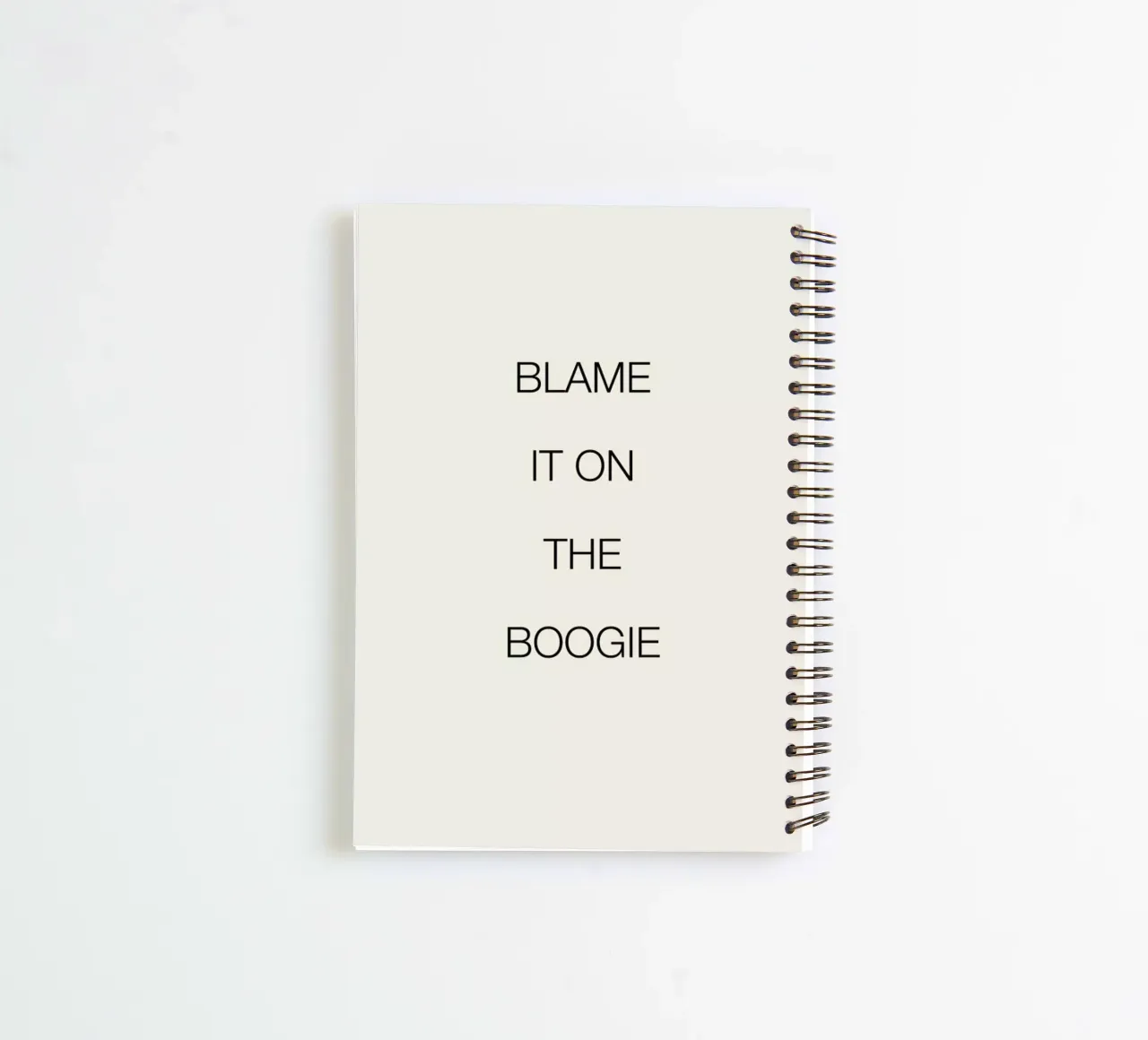 Blame It on the Boogie spiral notebook by Studio One