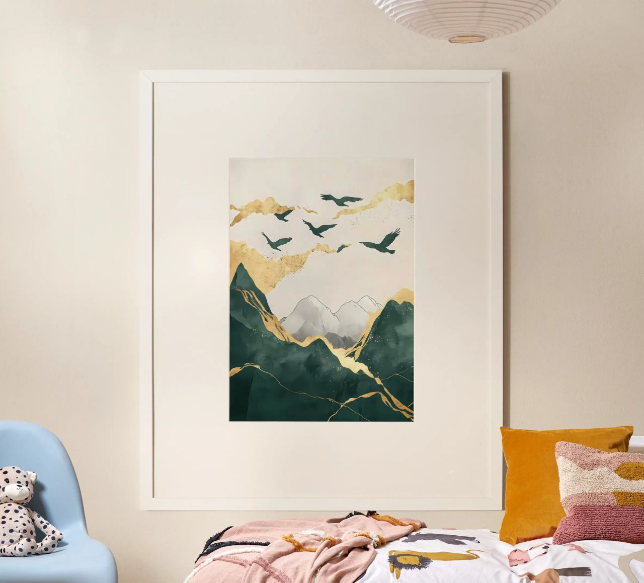 Paysage de la montagne d'or poster de Ginnery
