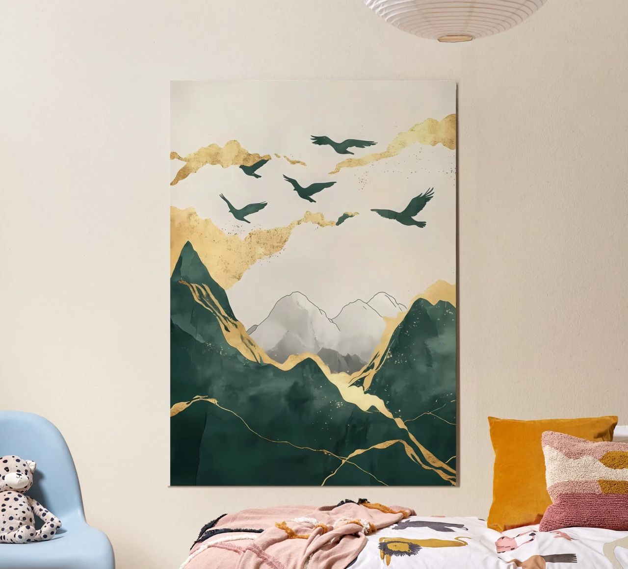 Paysage de la montagne d'or poster de Ginnery