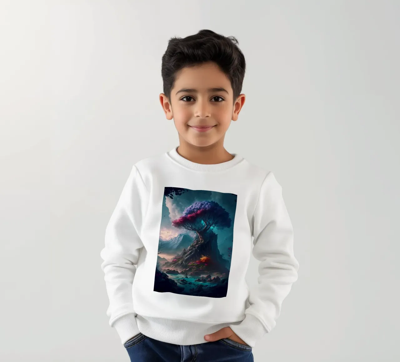 Paesaggio fantasy felpa bambino da Mikesell