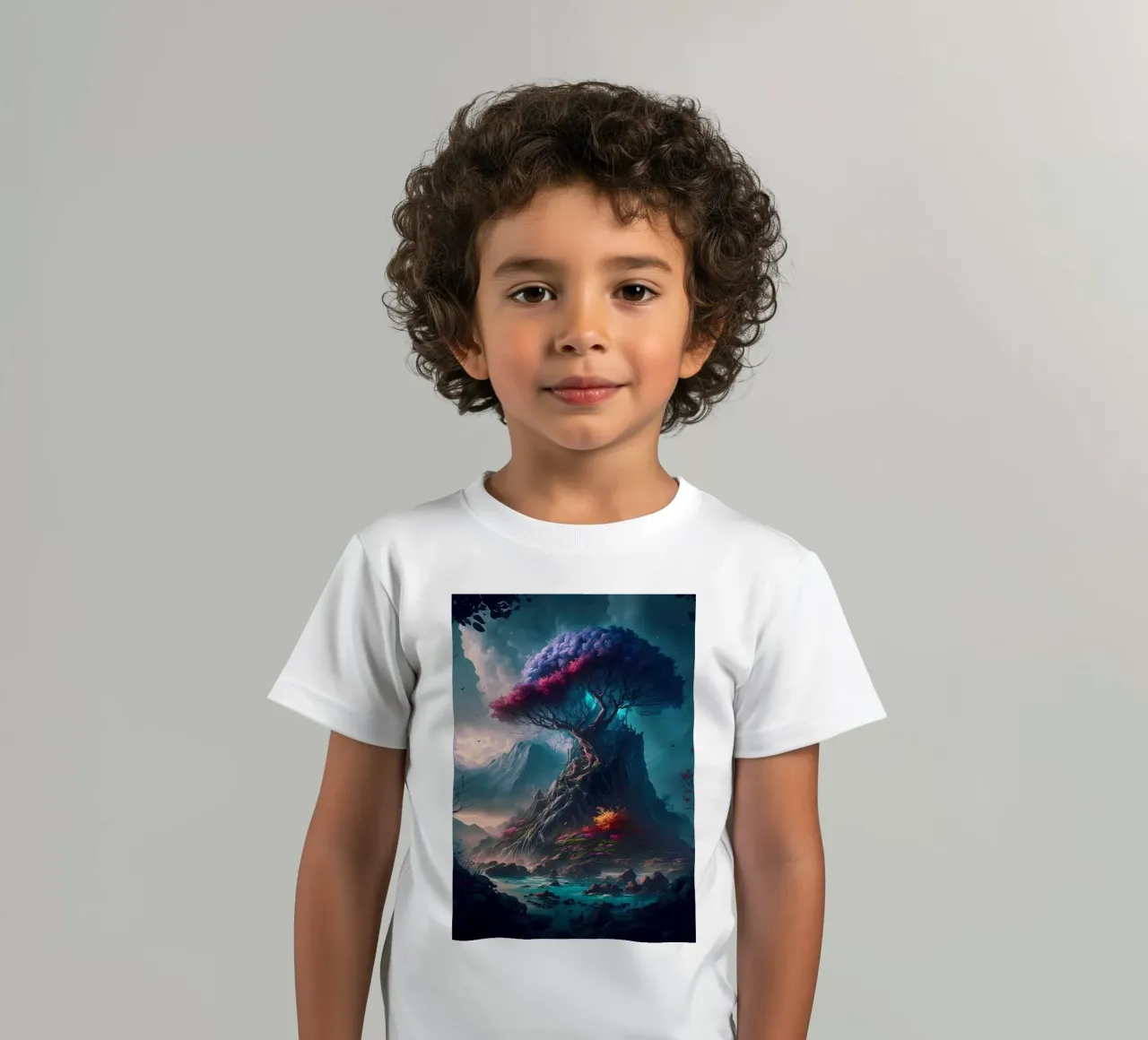 Fantasy Landscape Art kids t-shirt by Mikesell