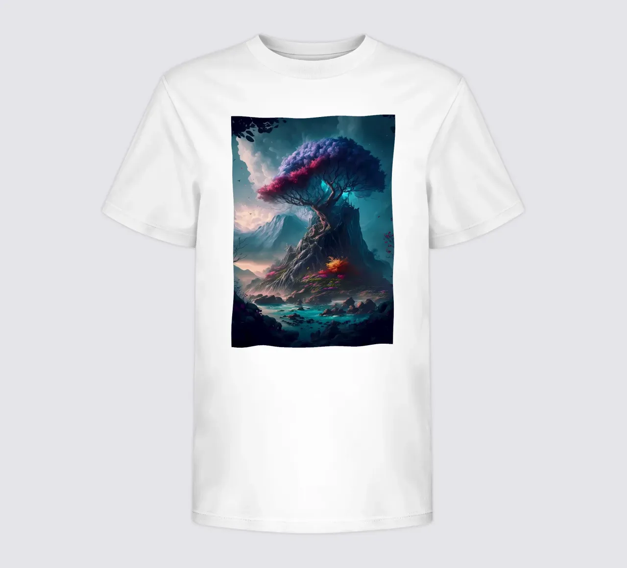 Fantasy Landscape Art kids t-shirt by Mikesell