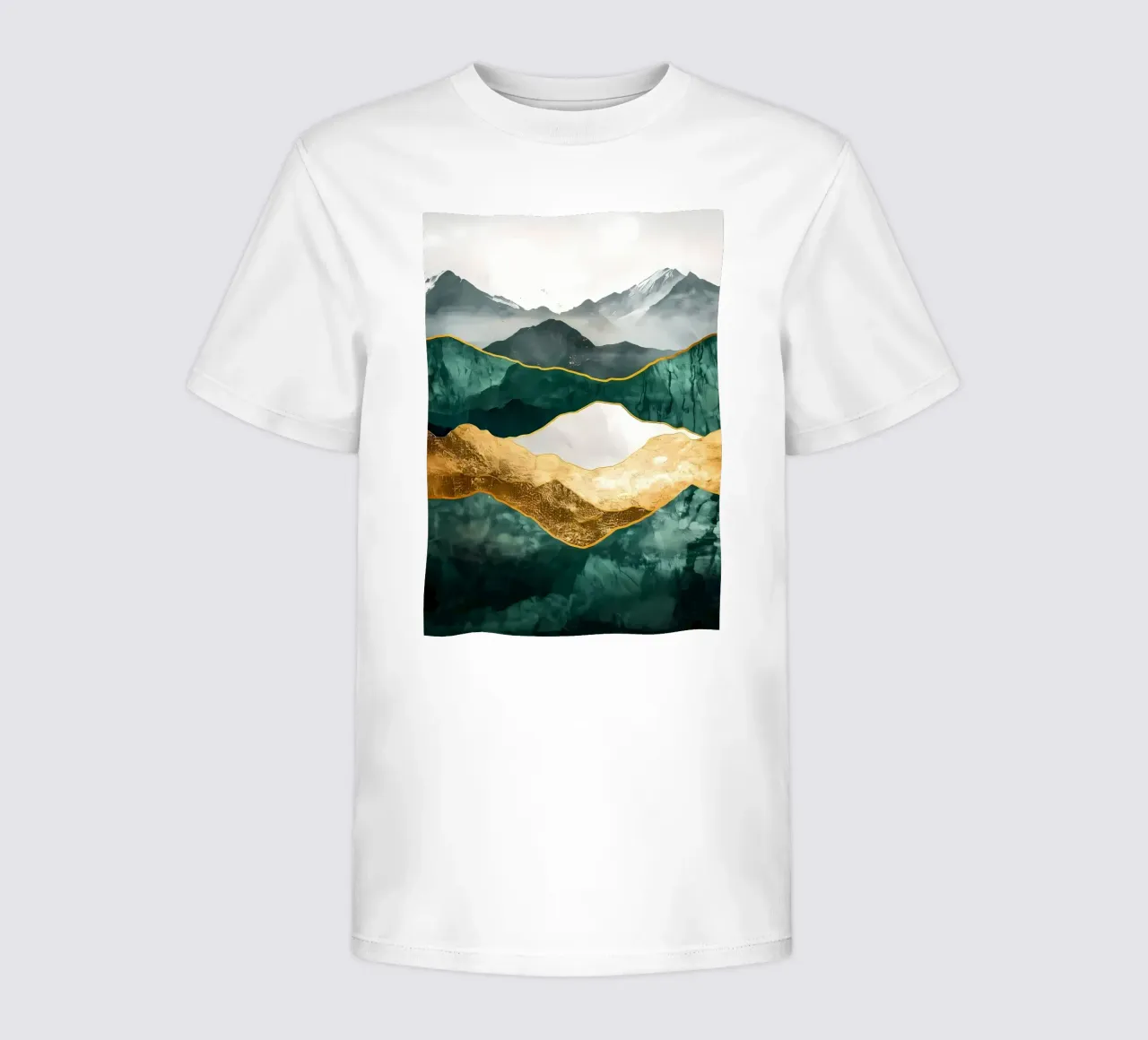 Abstrakte Berglandschaft Kinder T-Shirt von Ginnery
