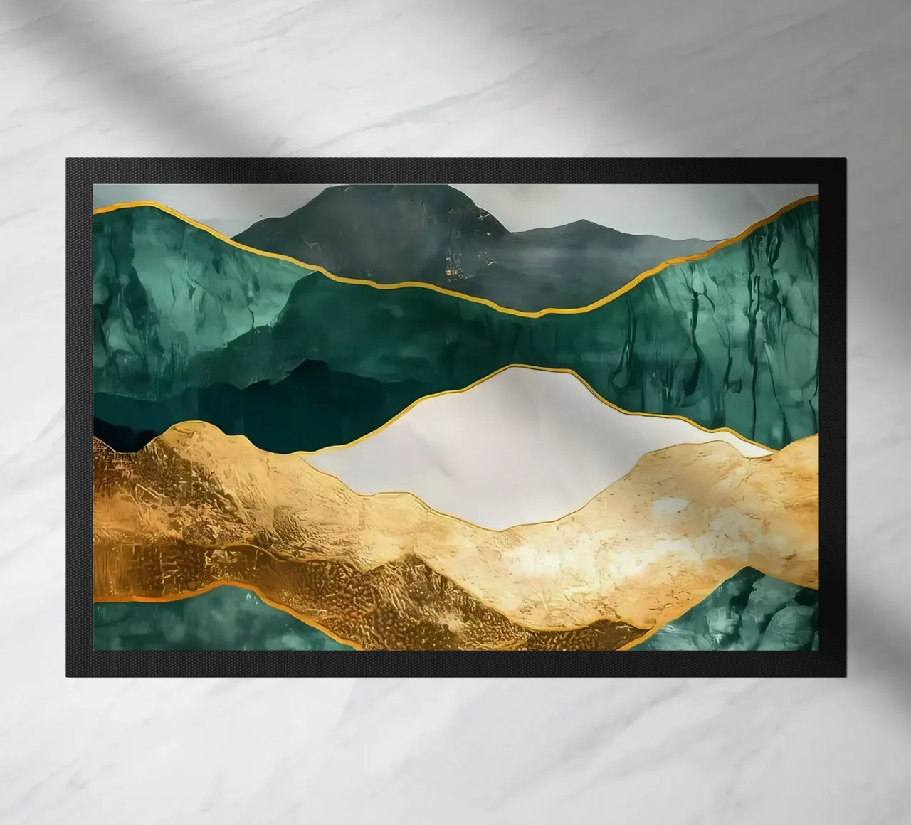 Abstract Mountain Landscape doormat by Ginnery