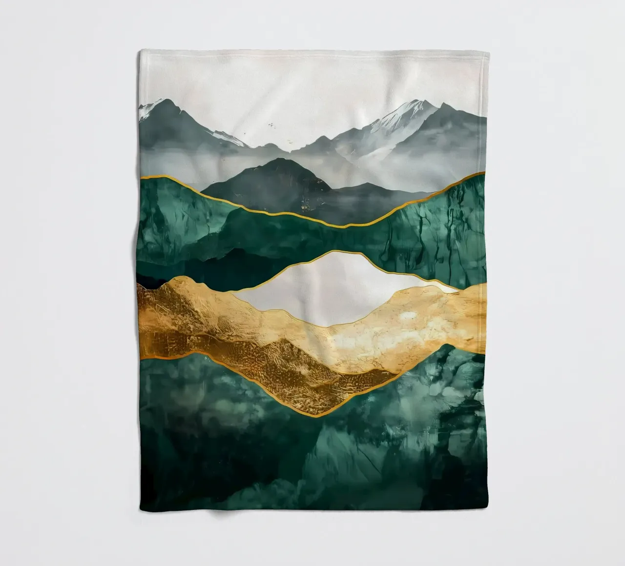 Abstract Mountain Landscape fleece blanket by Ginnery
