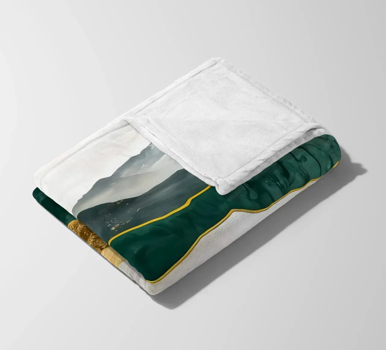 Abstract Mountain Landscape fleece blanket by Ginnery