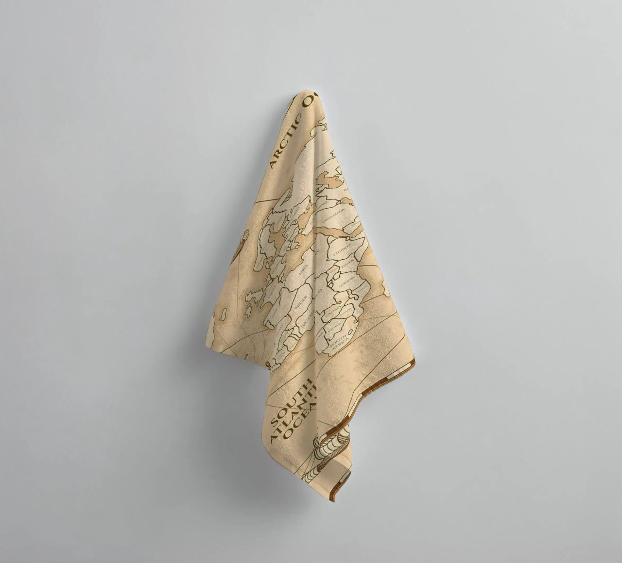 Vintage Map of the World towel by Delaplane