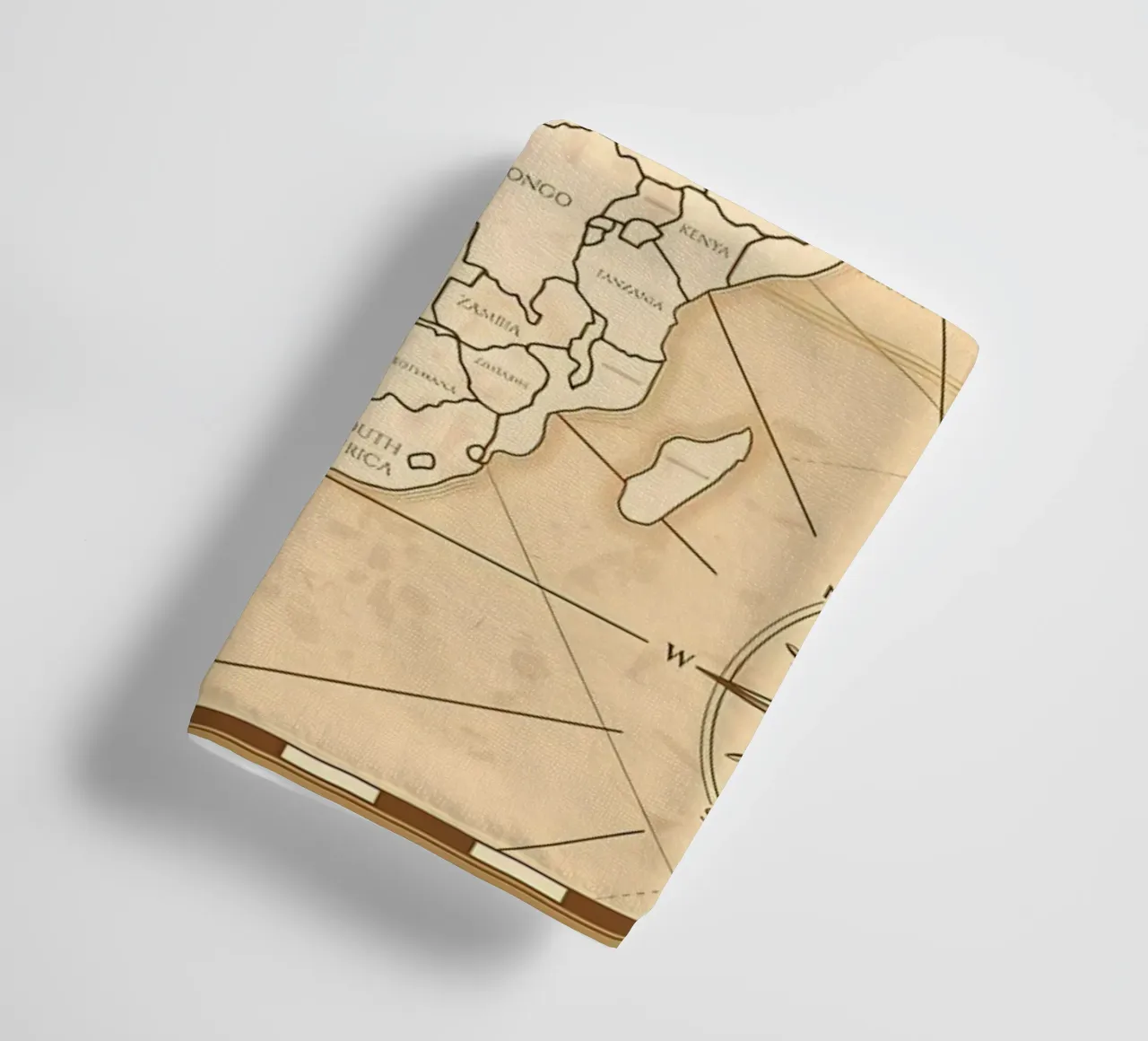 Mappa del mondo d'epoca asciugamano da bagno da Delaplane