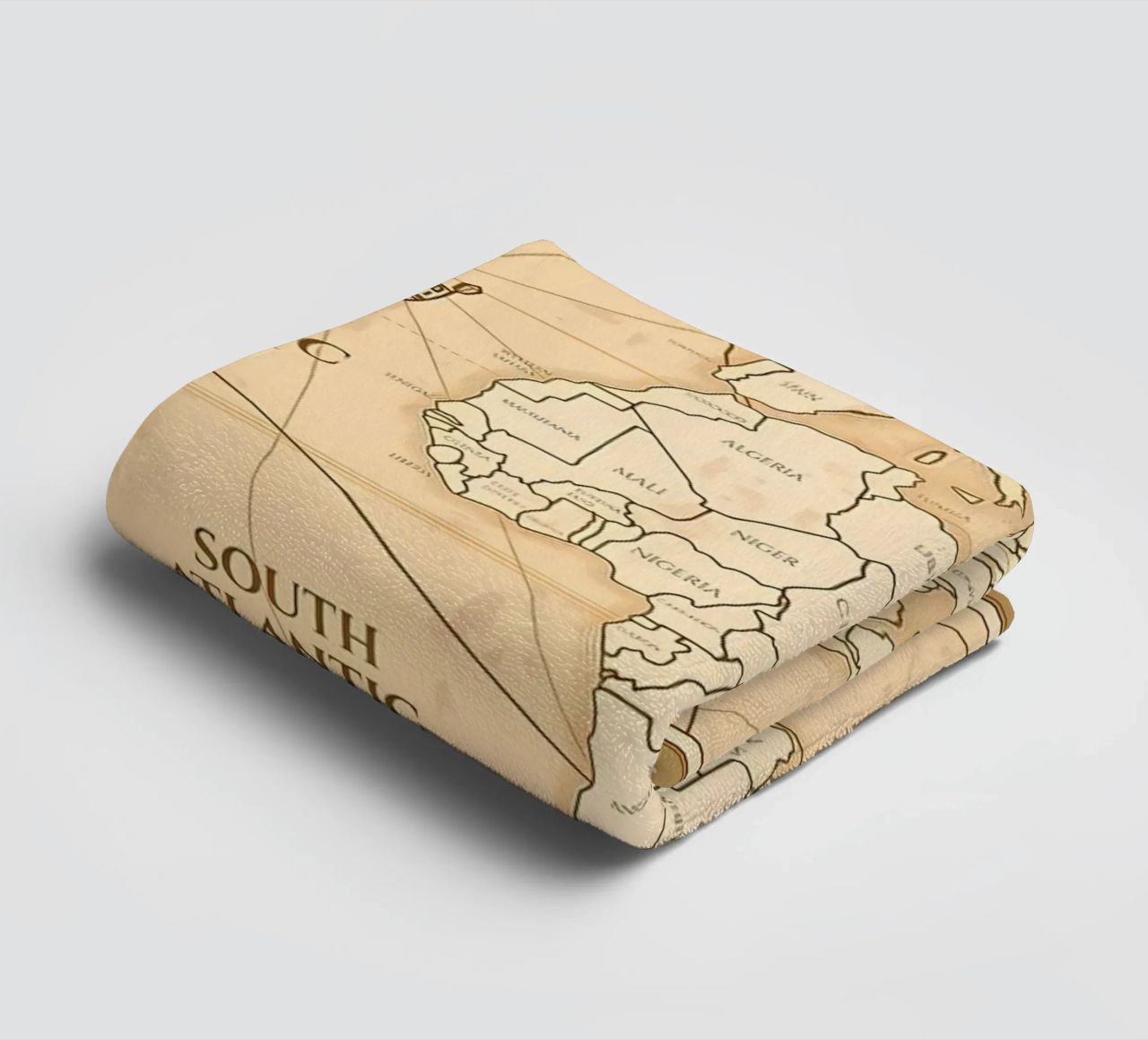 Vintage Map of the World towel by Delaplane