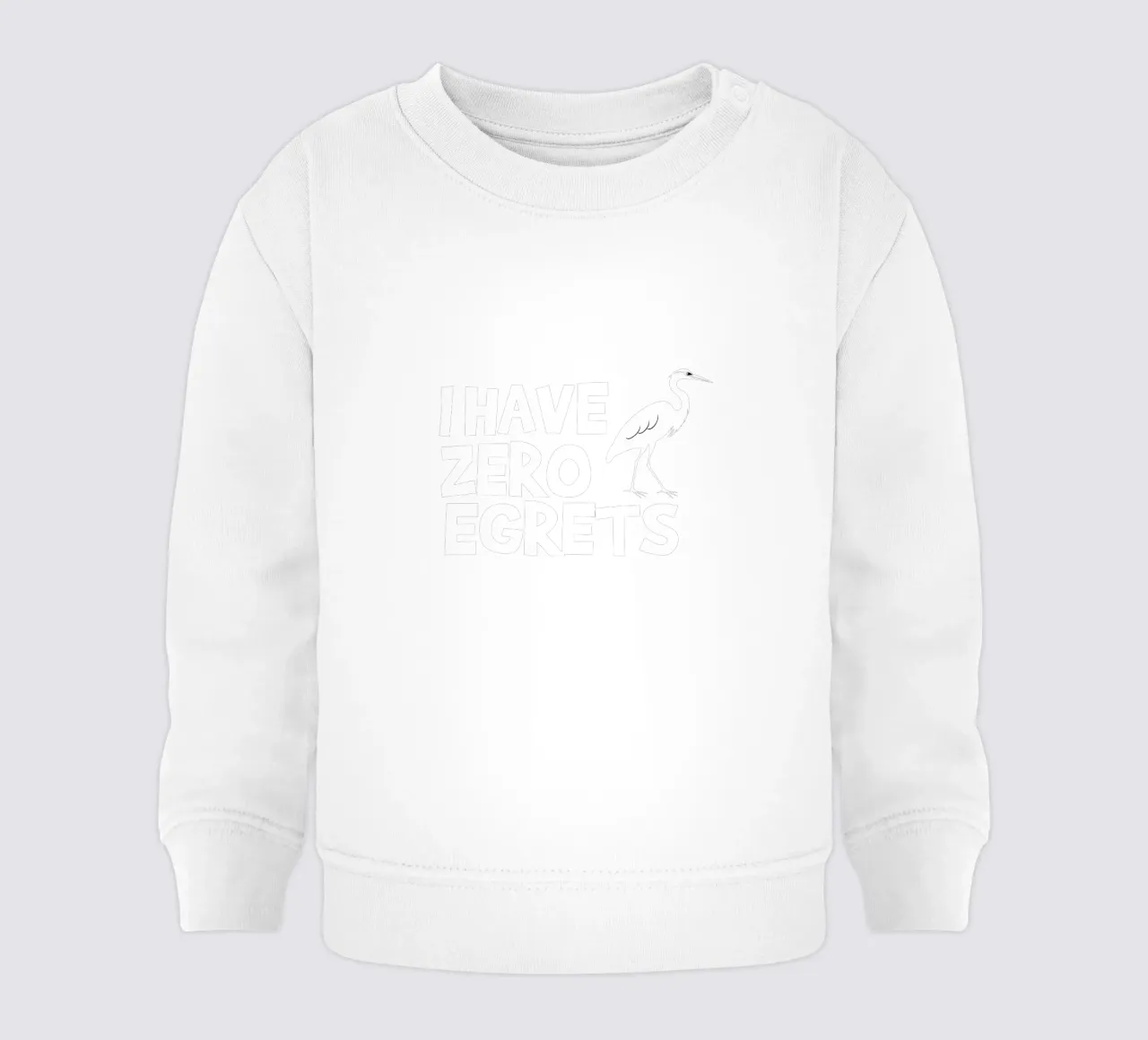 I have zero egrets felpa neonato da baobabprintstore