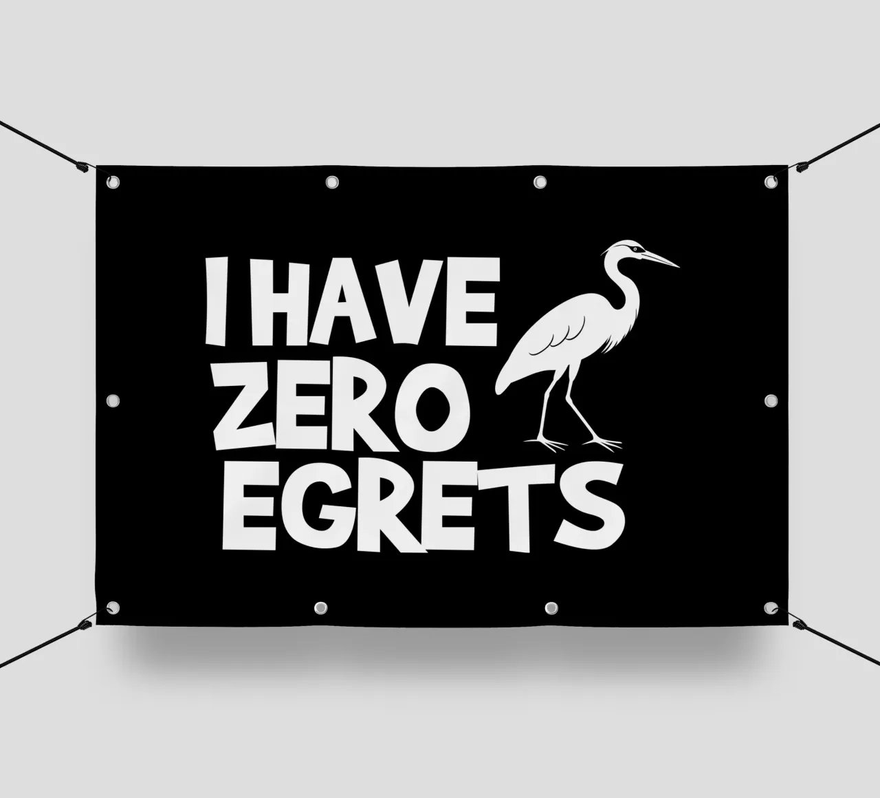 I have zero egrets telo in pvc da baobabprintstore