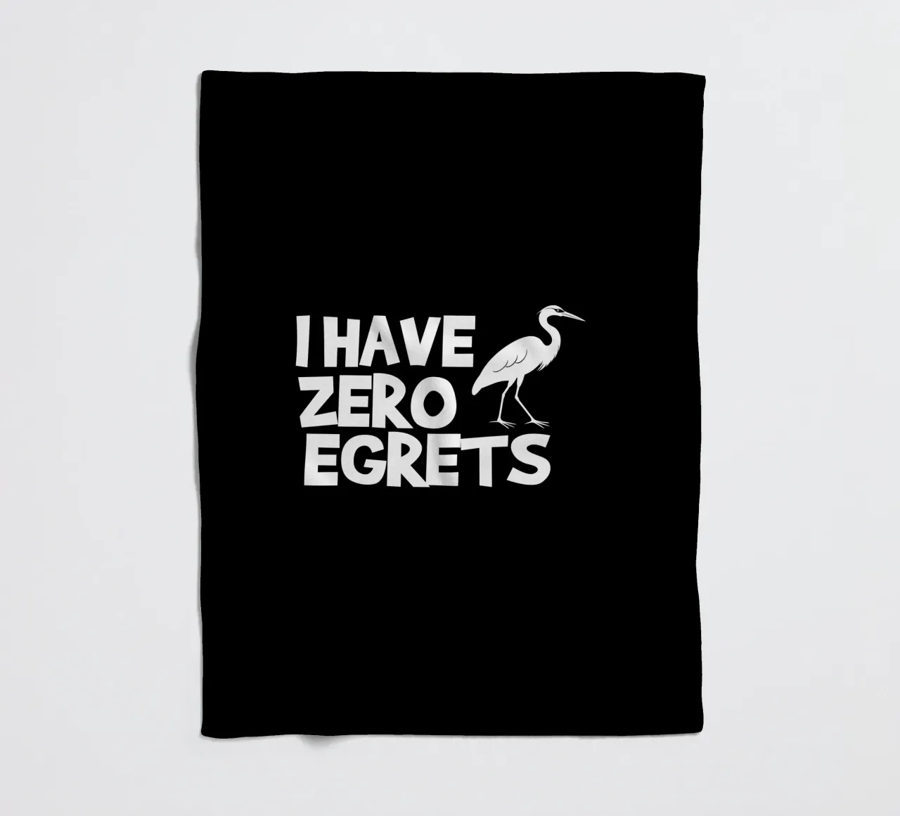 I have zero egrets coperta in pile da baobabprintstore