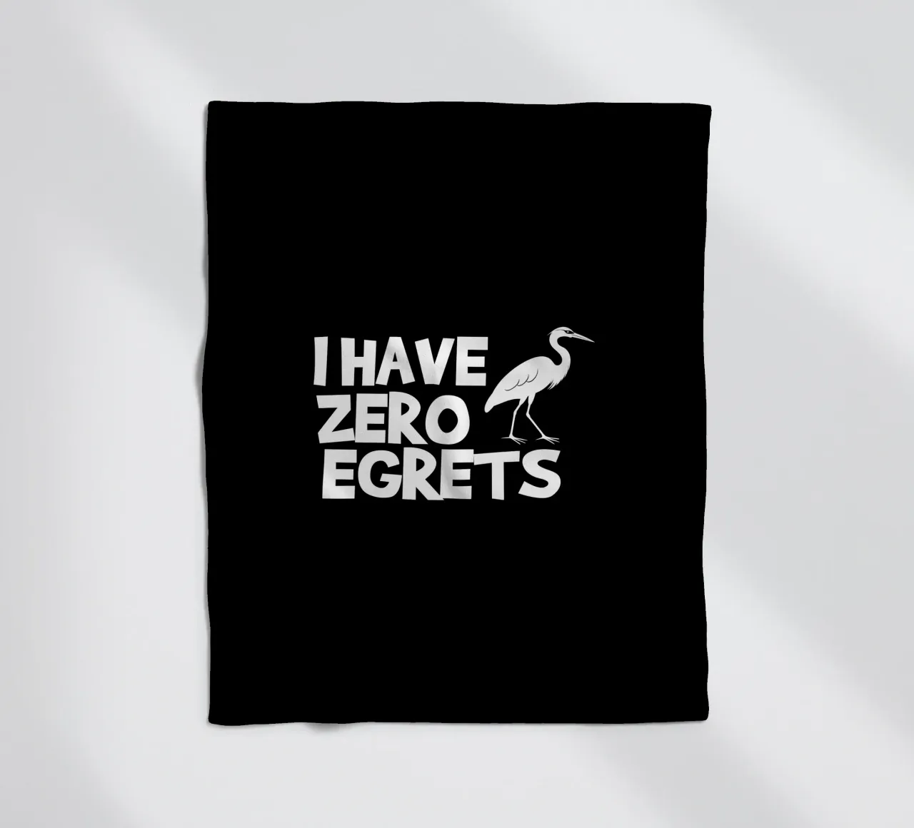 I have zero egrets coperta in pile da baobabprintstore