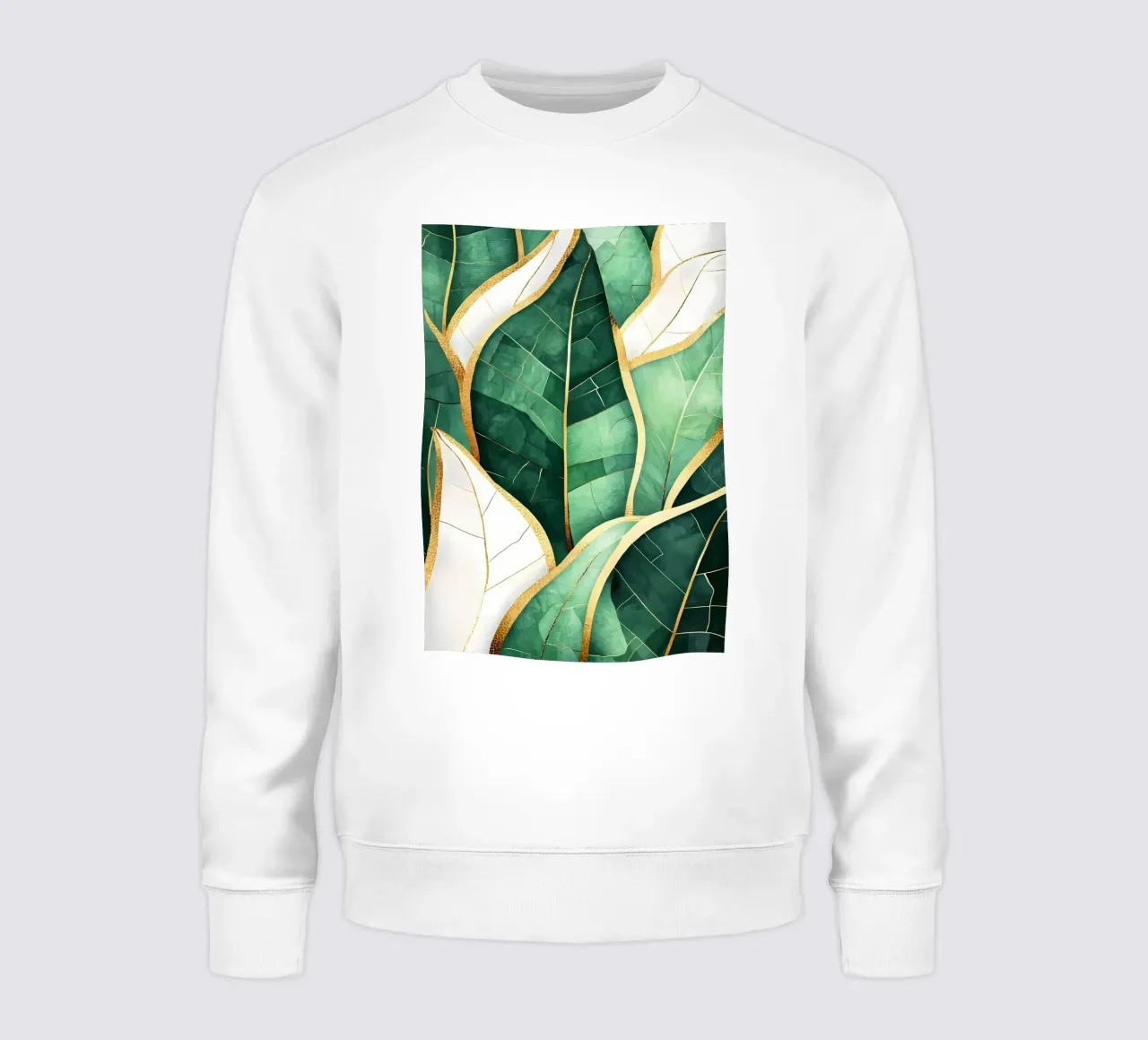 Gold Leaf Abstract Art sweatshirt by Ginnery