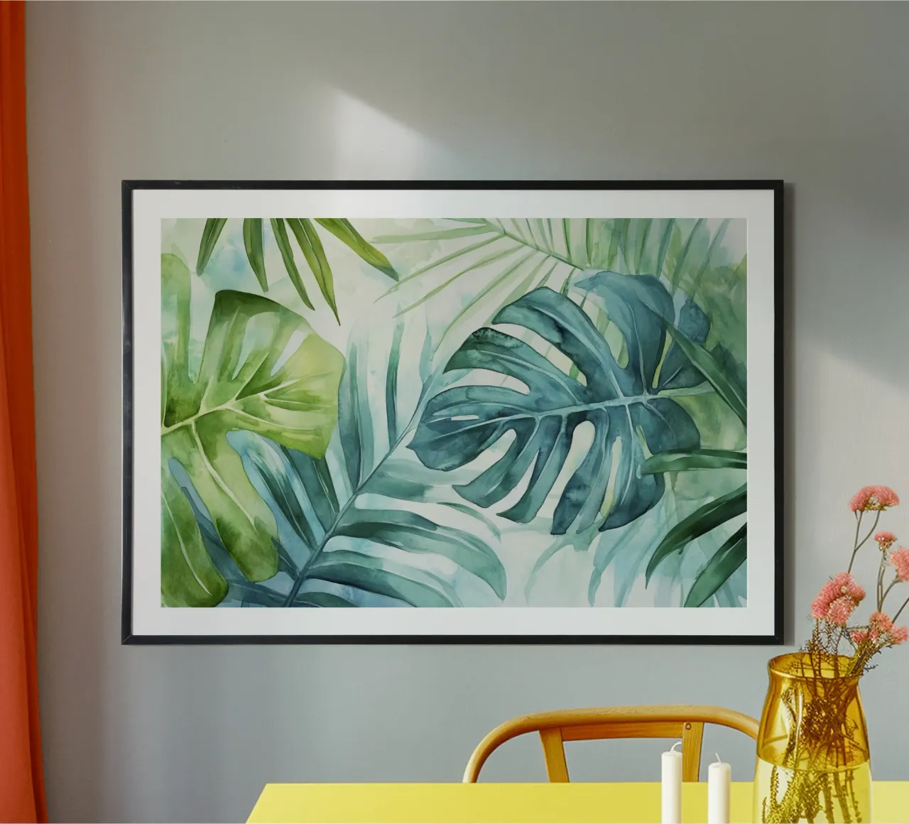 Lebendiges Dschungelblatt Poster von Modern Muse