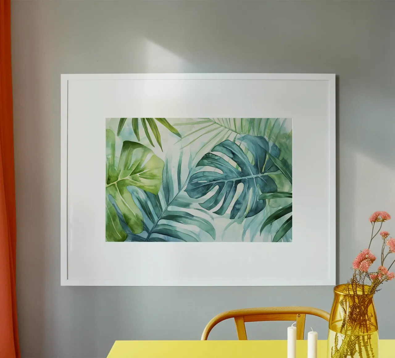 Lebendiges Dschungelblatt Poster von Modern Muse
