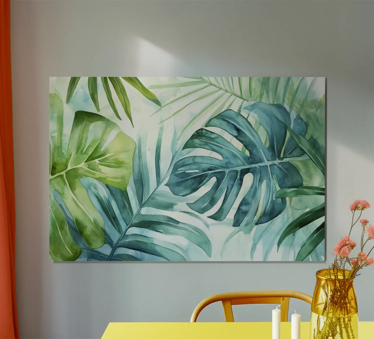 Lebendiges Dschungelblatt Poster von Modern Muse