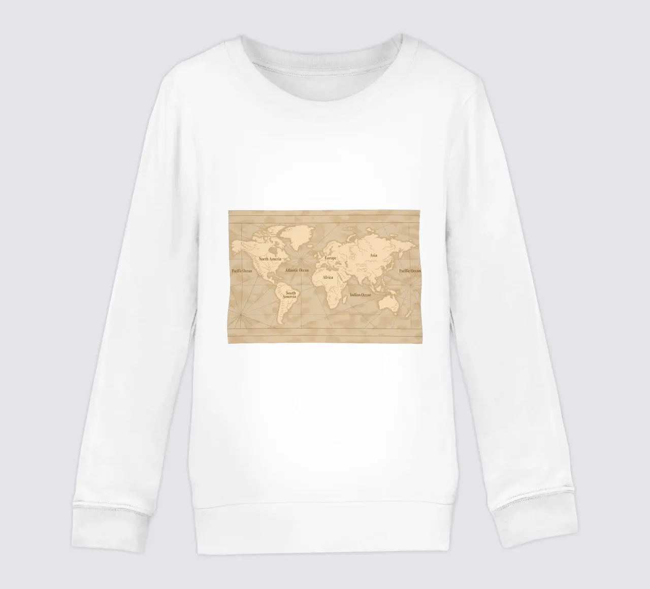 Mappa del mondo d'epoca felpa bambino da Delaplane