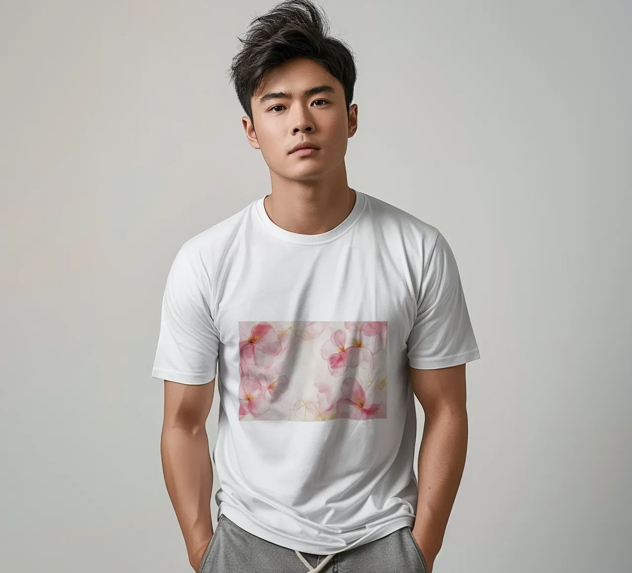 Nuvole eteree di fiori rosa t-shirt da Modern Muse