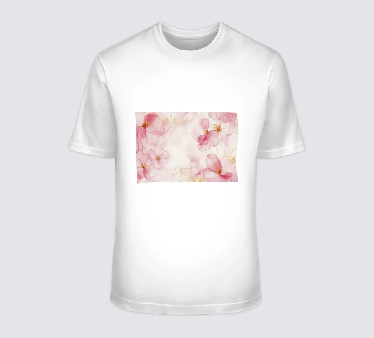 Nuvole eteree di fiori rosa t-shirt da Modern Muse