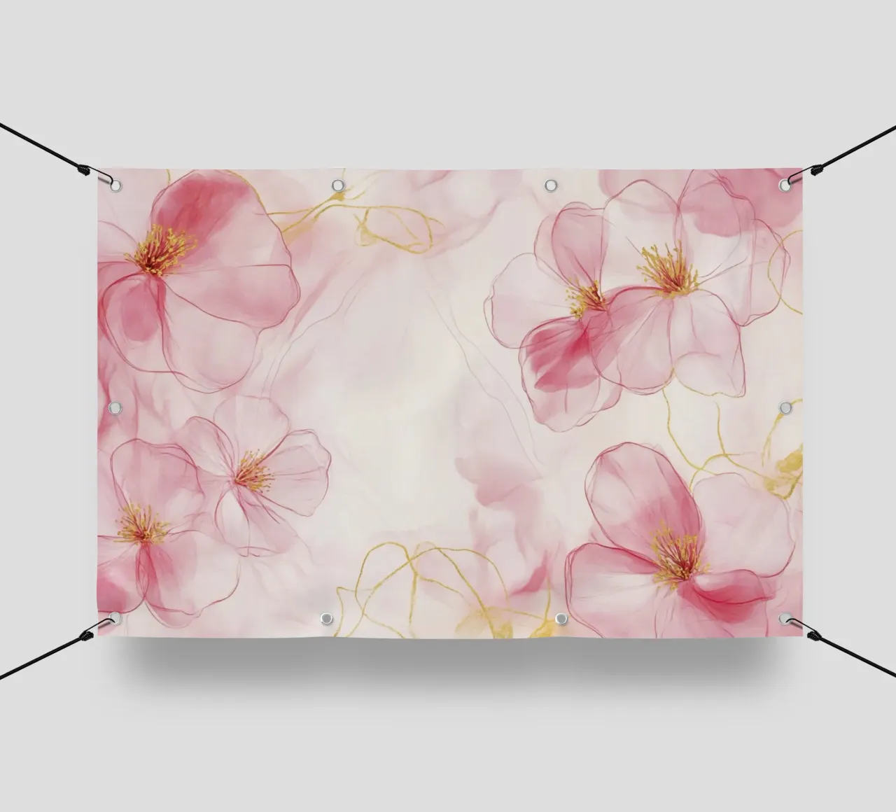 Nuvole eteree di fiori rosa telo in pvc da Modern Muse