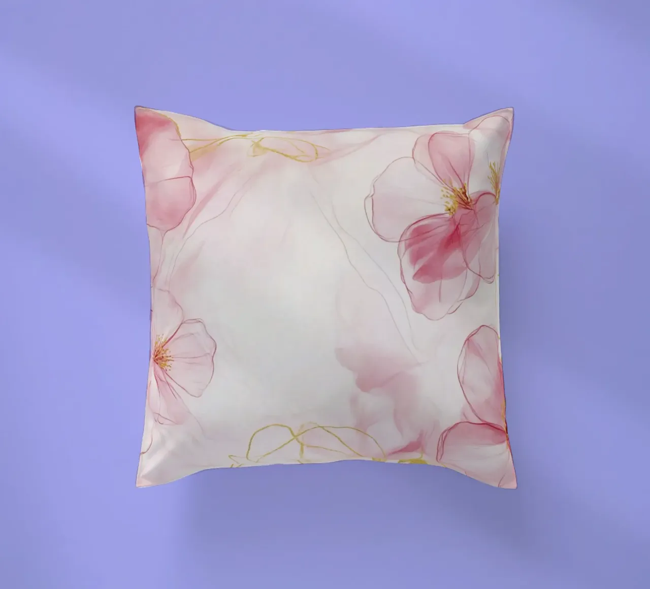 Nuvole eteree di fiori rosa cuscino da Modern Muse