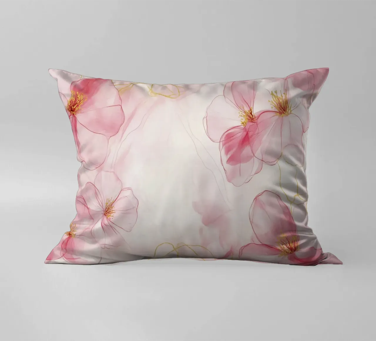 Nuvole eteree di fiori rosa cuscino da Modern Muse