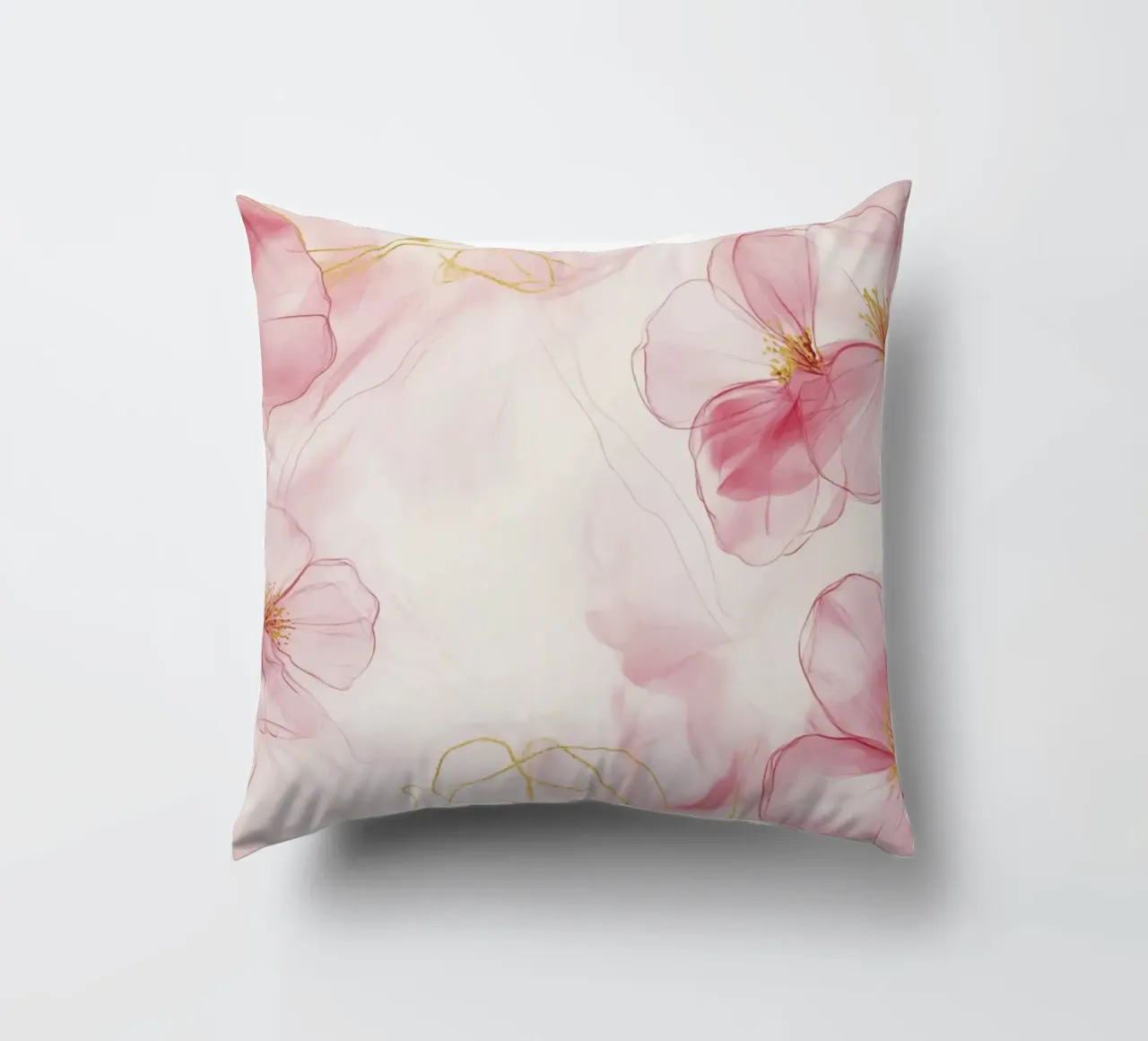 Nuvole eteree di fiori rosa cuscino da Modern Muse