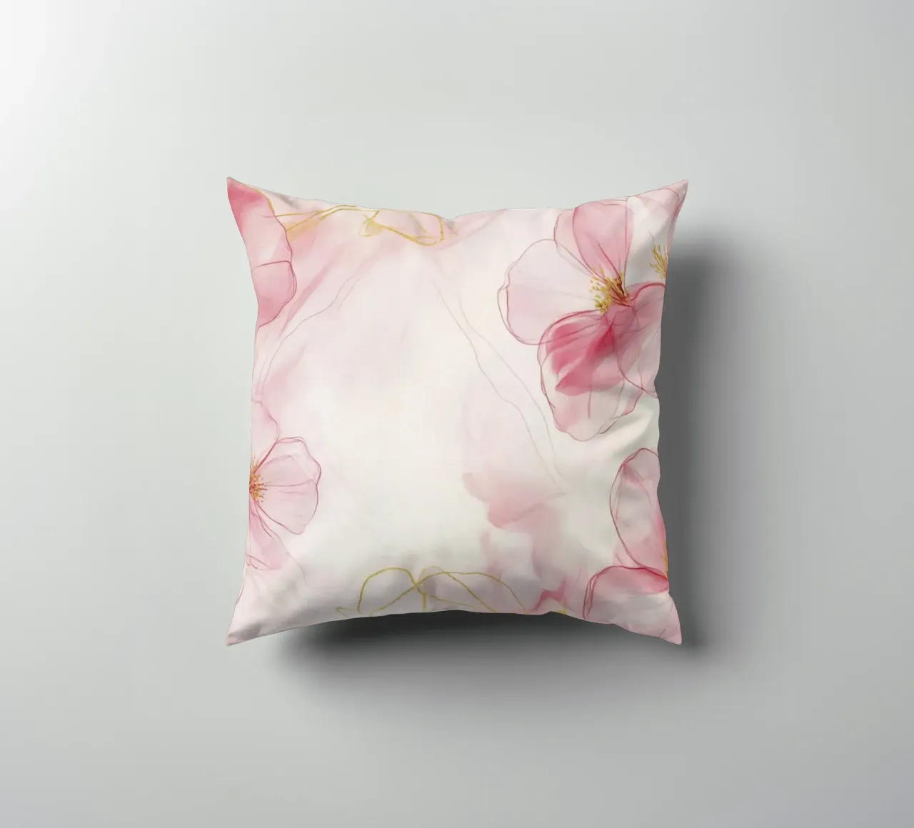 Nuvole eteree di fiori rosa cuscino da Modern Muse
