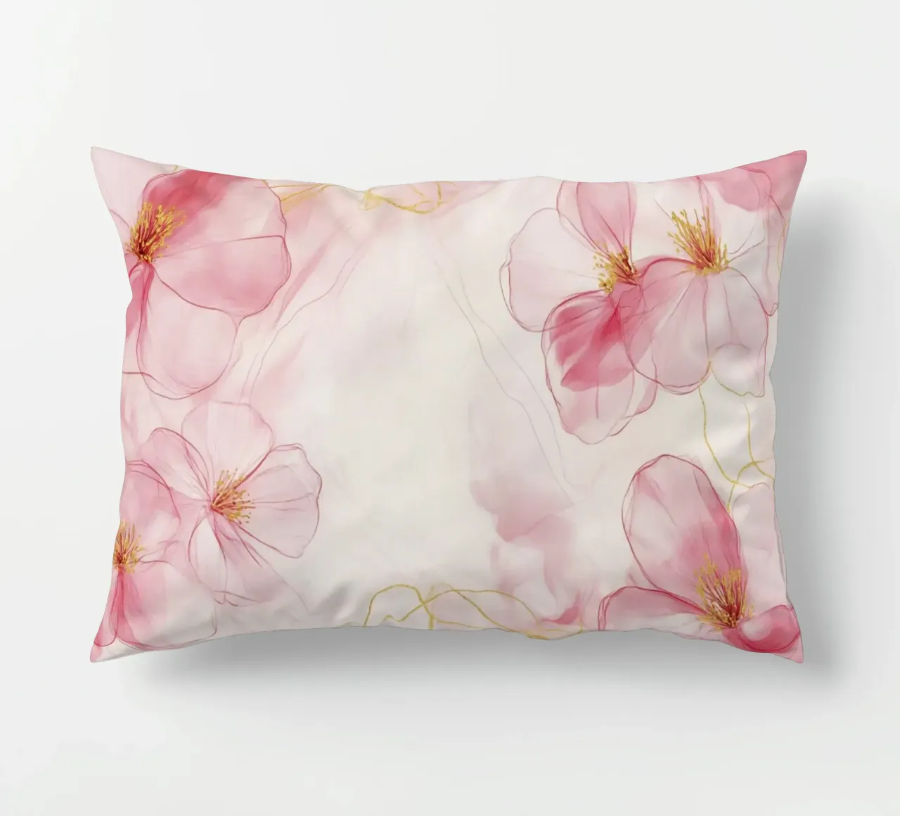 Nuvole eteree di fiori rosa cuscino da Modern Muse