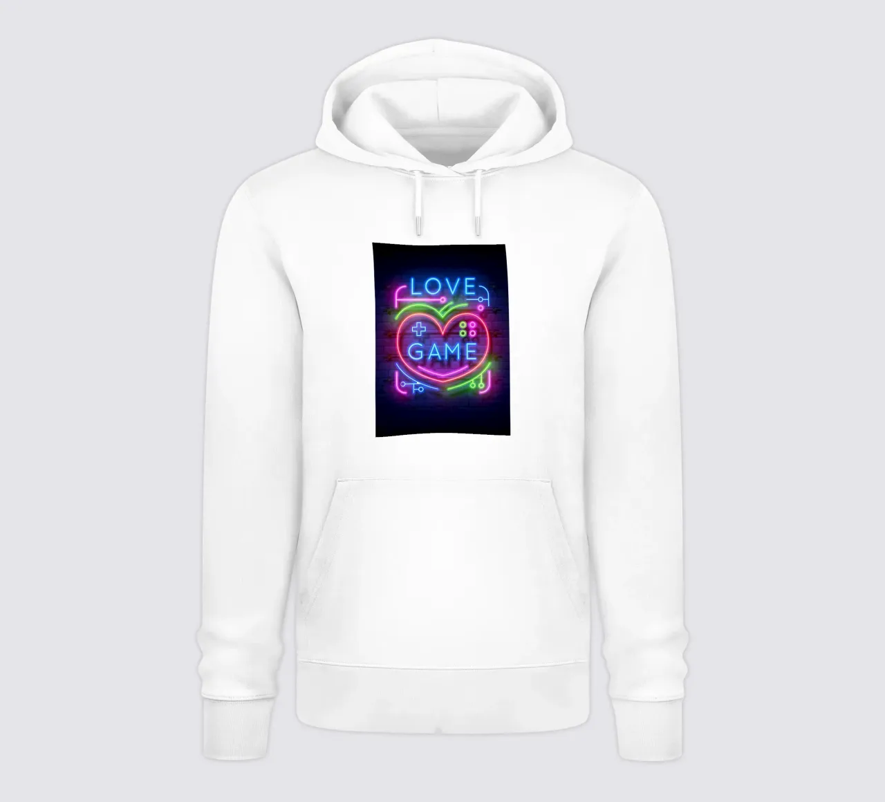 Gioco d'amore al neon felpa con cappuccio da Delaplane