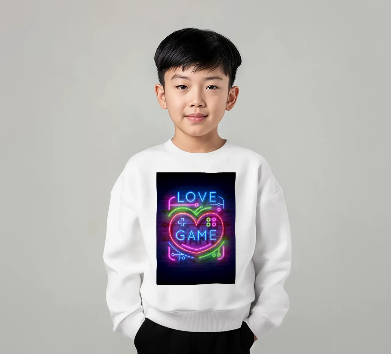 Love Game Neón sudadera para niño de Delaplane