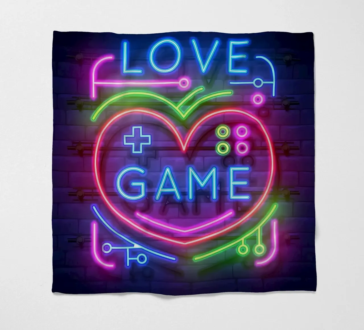 Gioco d'amore al neon coperta in pile da Delaplane