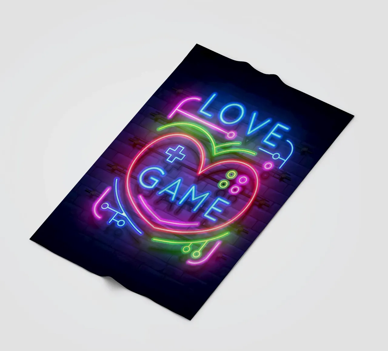 Gioco d'amore al neon coperta in pile da Delaplane
