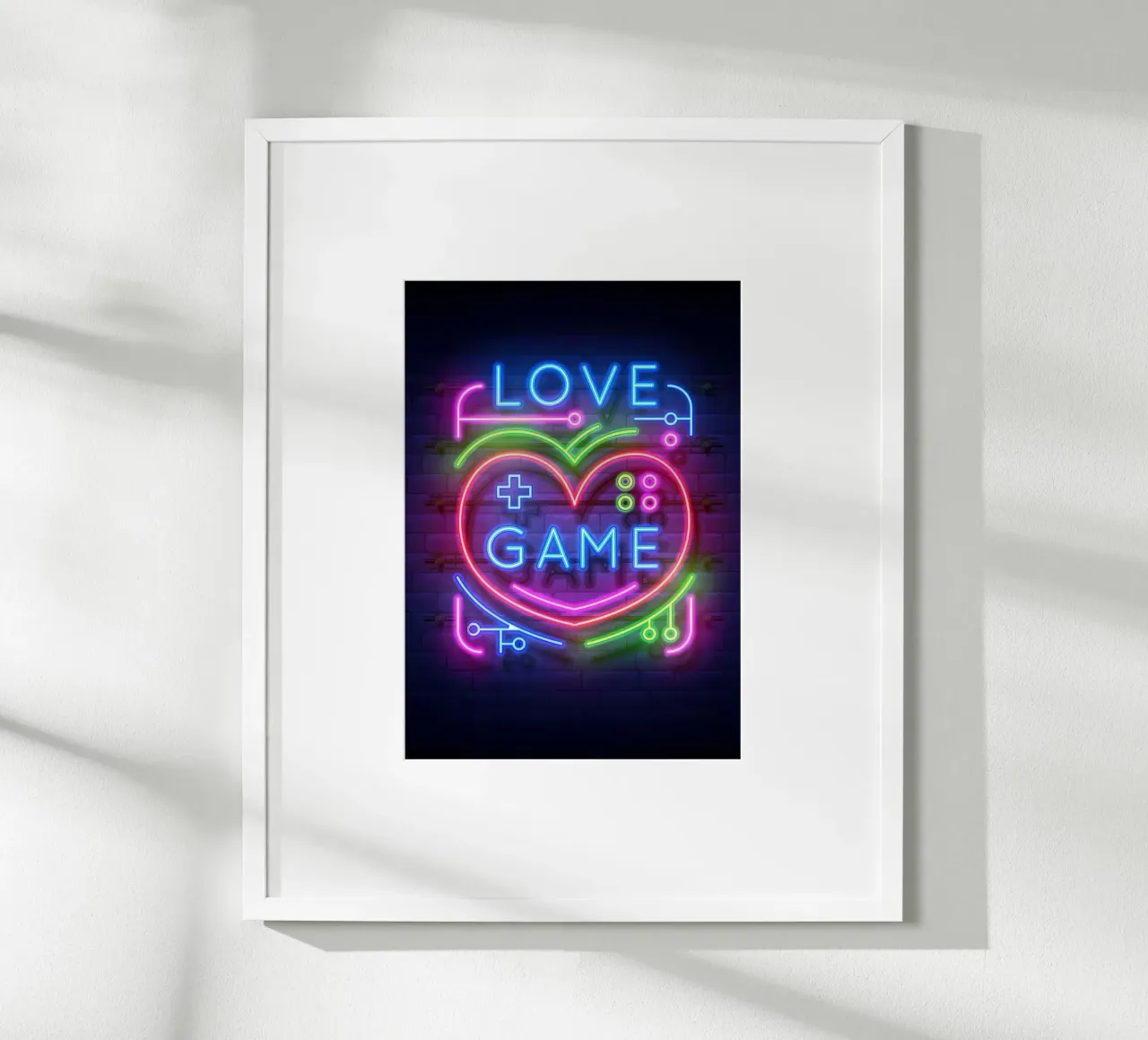 Gioco d'amore al neon carta hahnemühle da Delaplane