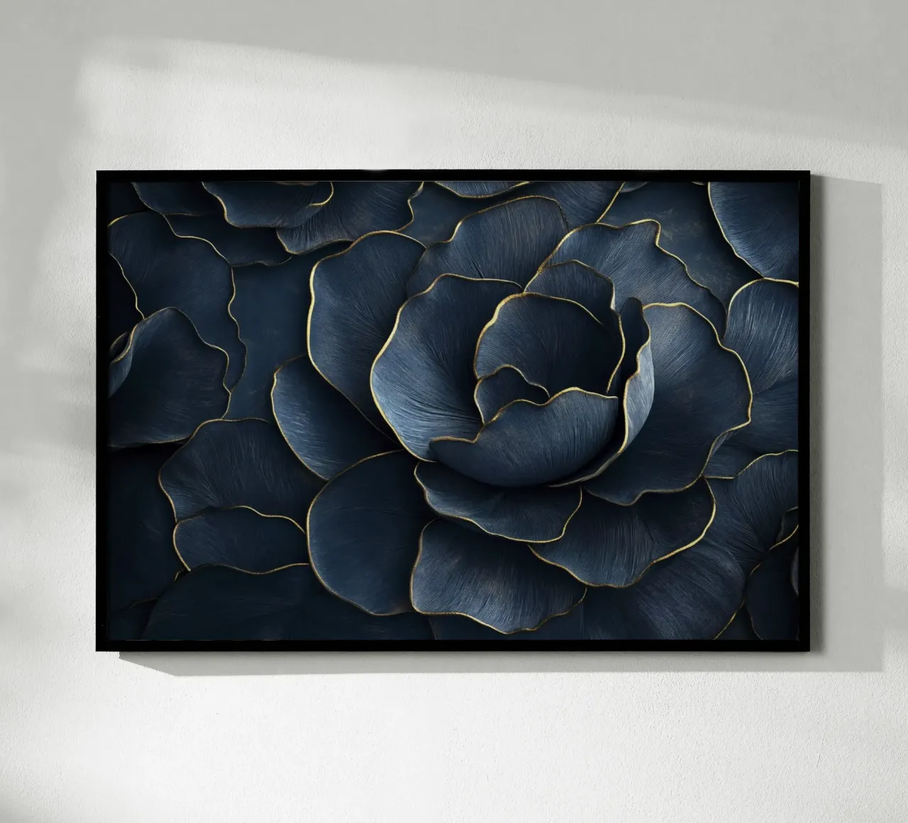 Petali di mezzanotte poster con telaio in plastica da Modern Muse